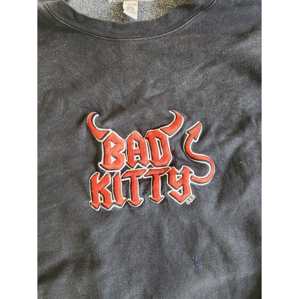 00s Black Bad Kitty Sweatshirt - Picture 3 of 4